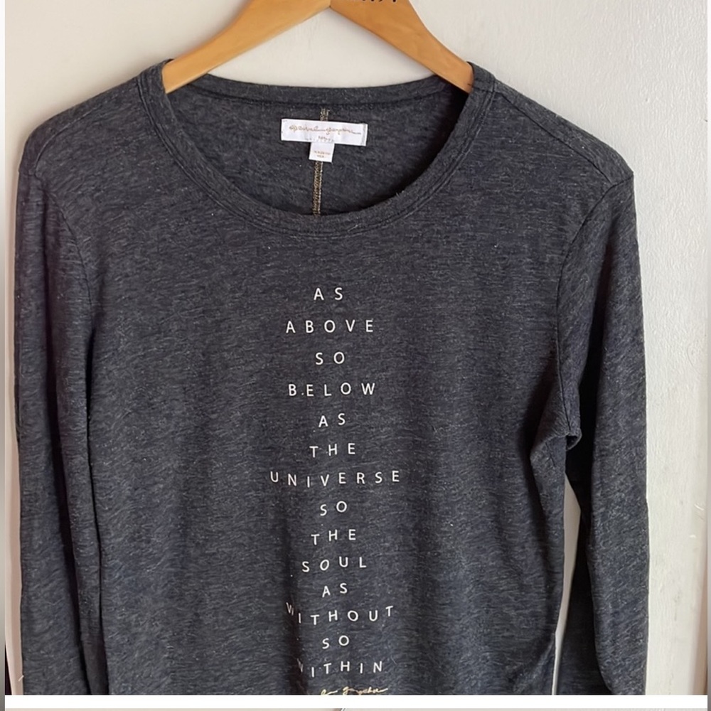 Spiritual Gangster As Above So Below Long Sleeve Gray Shirt Size Medium